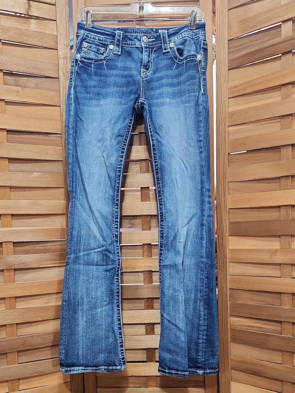 Miss Me Signature Boot Cut Jeans Women 27 Embellished Denim Western Country